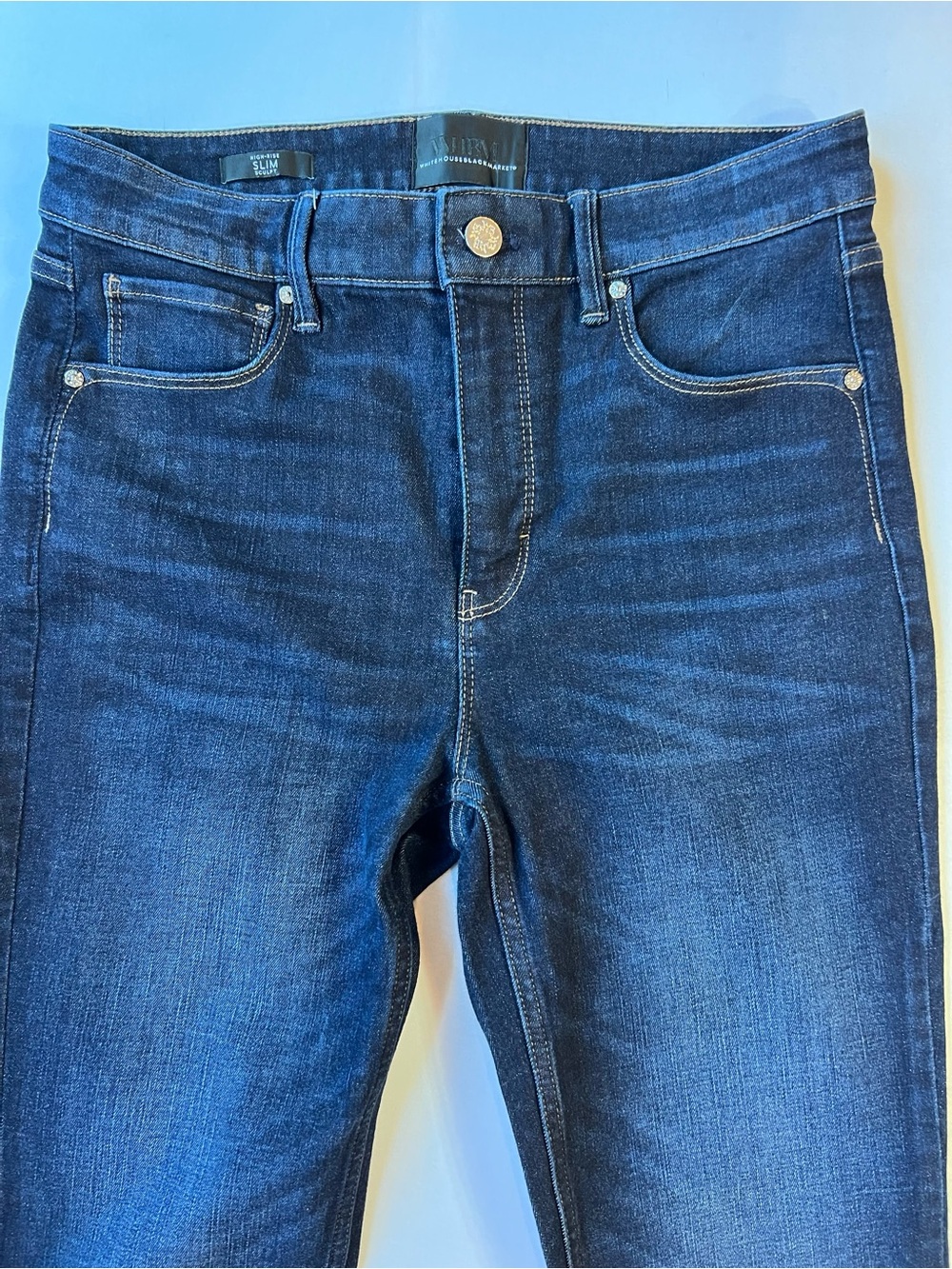 WHBM 29” High-rise Dark Indigo Slim Sculpt Jeans - Picture 5 of 11